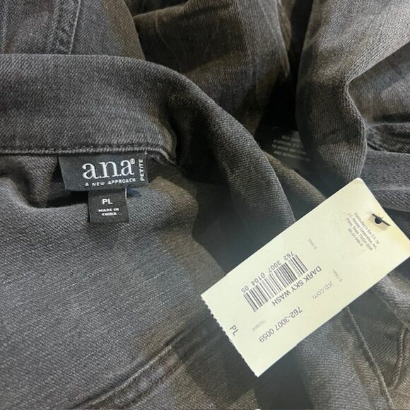 ANA NWT Black Denim Jacket Size PL - Picture 9 of 9